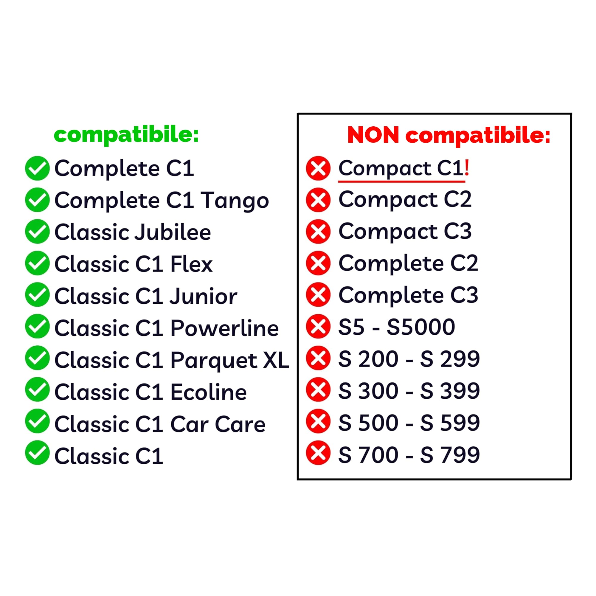 SAFE 'N CLEAN Tubo flessibile per aspirapolvere compatibile con tutti i modelli Miele C1 Classic e C1 Complete (Tango, Flex, Powerline, Parquet XL, Ecoline, ecc). – Alternativa a 10817730 –