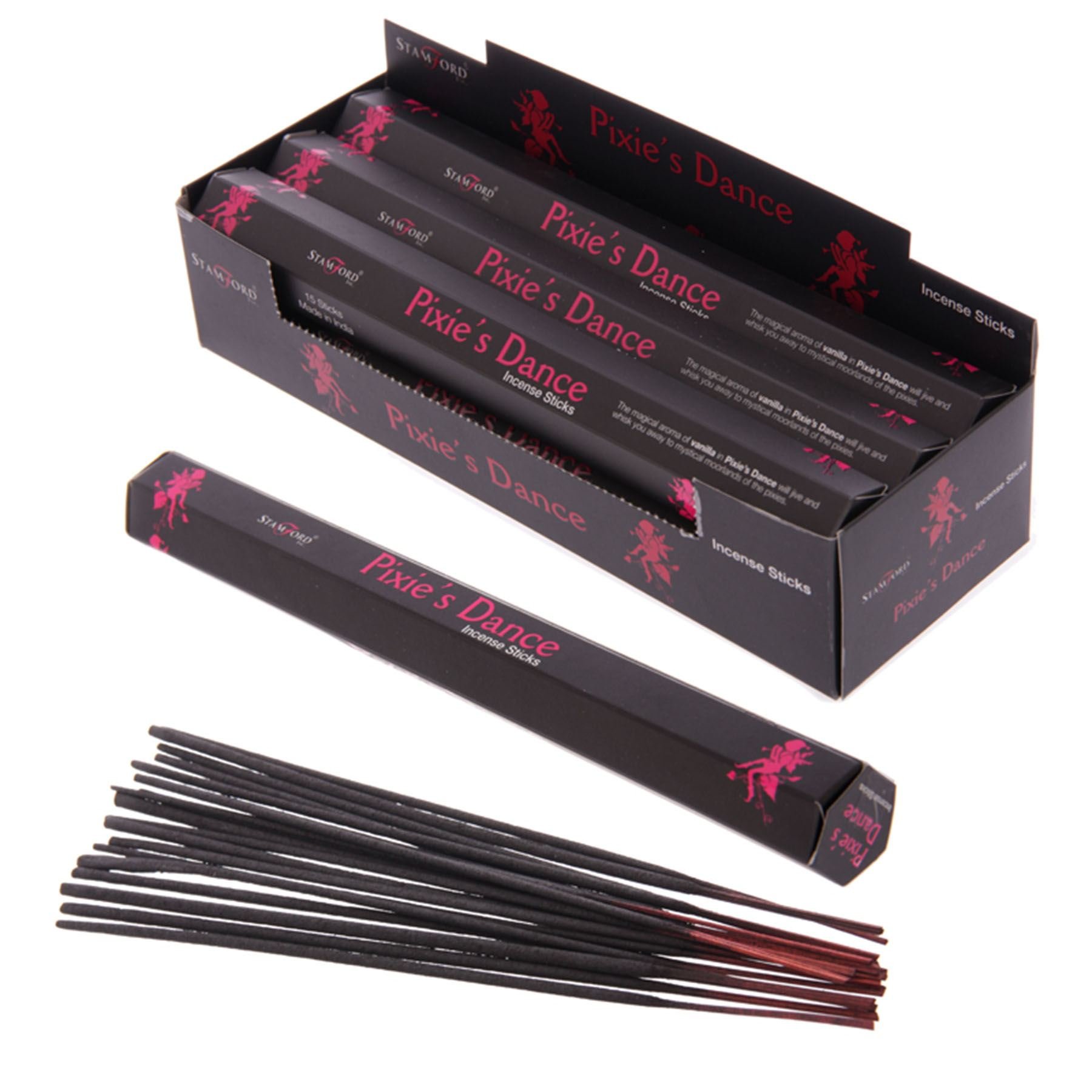 Pixie's Dance Stamford Black Incense Sticks 180 ( 12 Boxes, 15 Sticks )