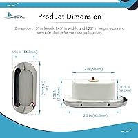 Vista 5 de MARINE CITY Luz de cortesía ovalada LED IP66, 24V 1.5W, acero inoxidable 304, impermeable, blanco suave