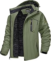 Vista 16 de TACVASEN Chaquetas de esquí de invierno para hombre, abrigos de forro polar resistentes al agua, chaqueta térmica aislada para snowboard, parka