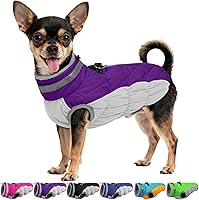Vista 46 de Chaqueta de invierno para perro, acogedora y reflectante, impermeable, resistente al viento, cálida prenda para mascotas, cómoda ropa de forro polar