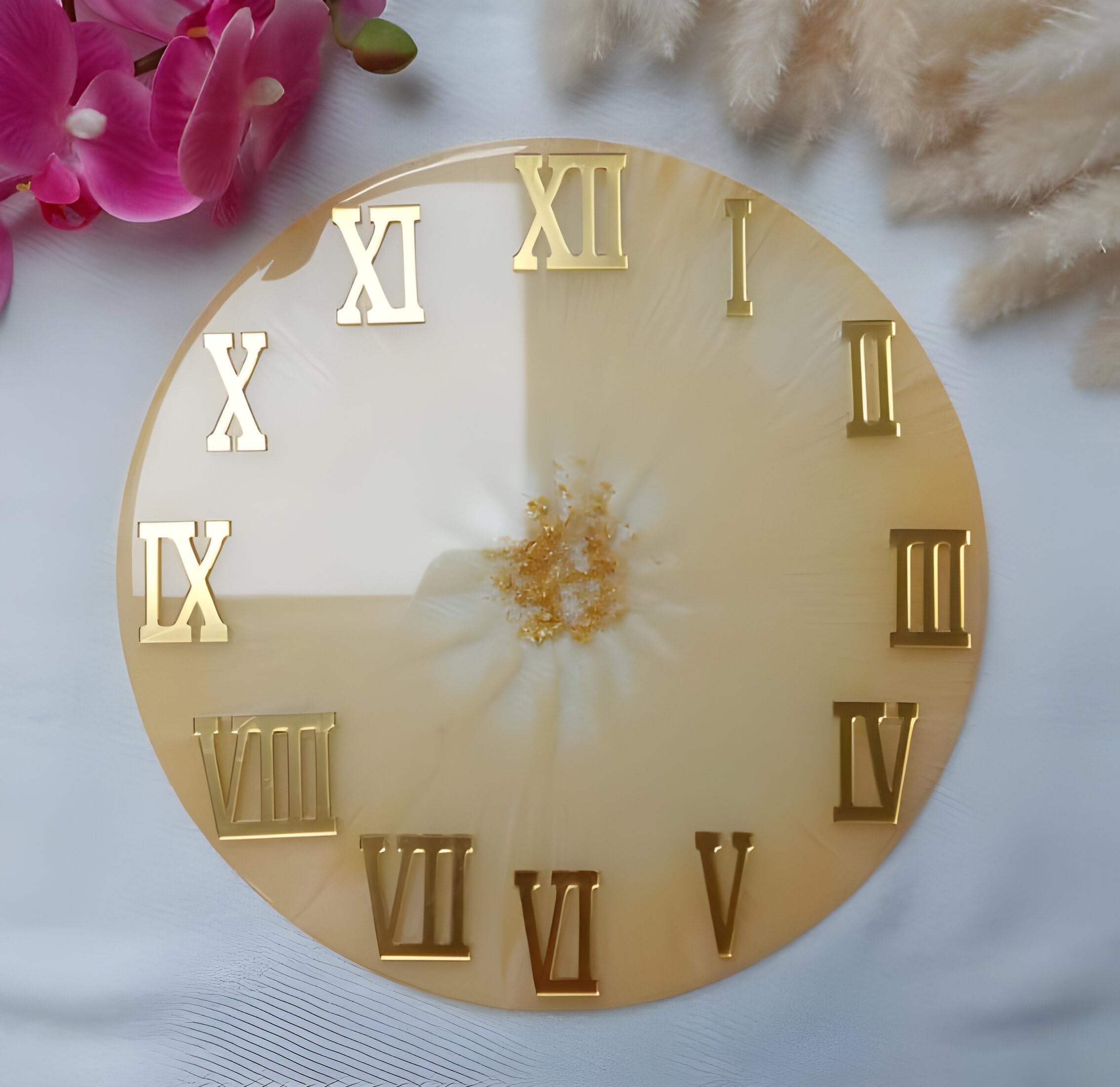 VINTAGER Golden Roman Numbers Stencil Set – 2.8 cm Reusable Mylar Template Clock Numerals Design for Painting, DIY Crafts, Journaling & Home Decor Art & Craft Stencil for Creative Projects-image-49