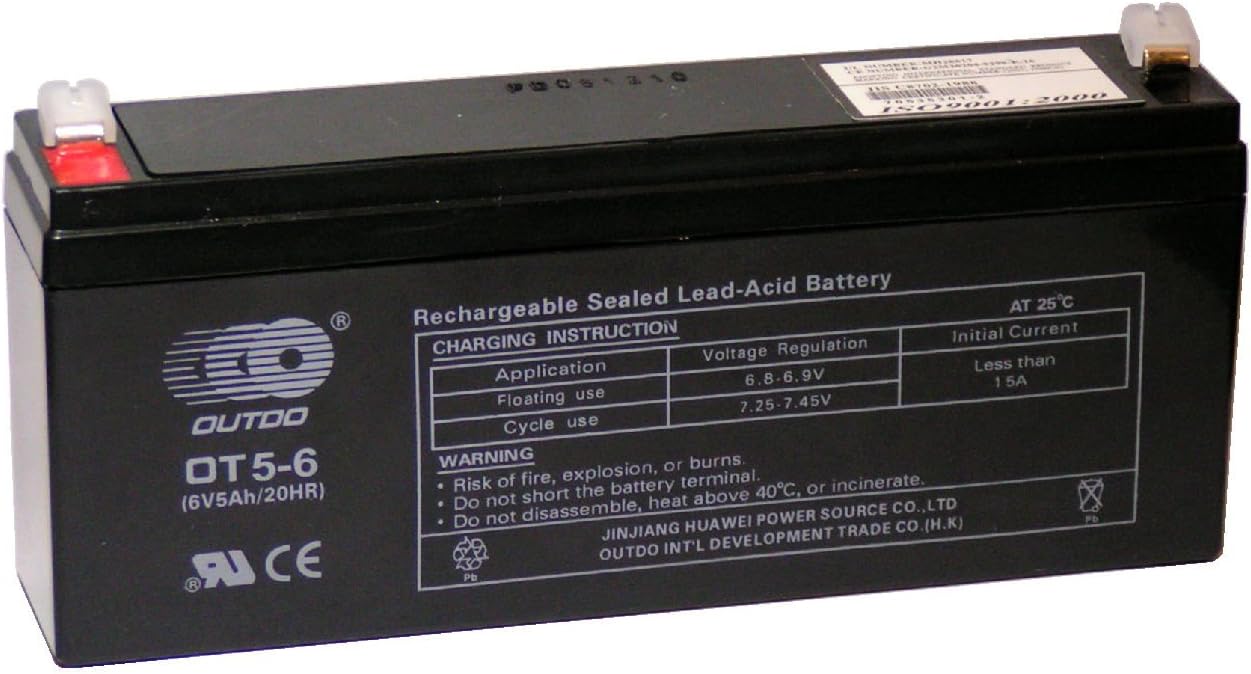 6v Rechargeable Sealed Lead Acid - AGM - VRLA Battery (6V 5Ah Long)