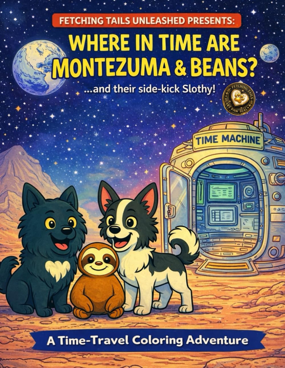 Where in Time Are Montezuma & Beans?: ...A Time-Travel Coloring Adventure (The Adventures Of Montezuma & Beans)