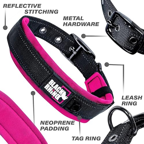 Miniatura 2 de Black Rhino - The Comfort Collar de neopreno ultrasuave acolchado para todas las razas - Resistente ajustable reflectante resistente a la intemperie