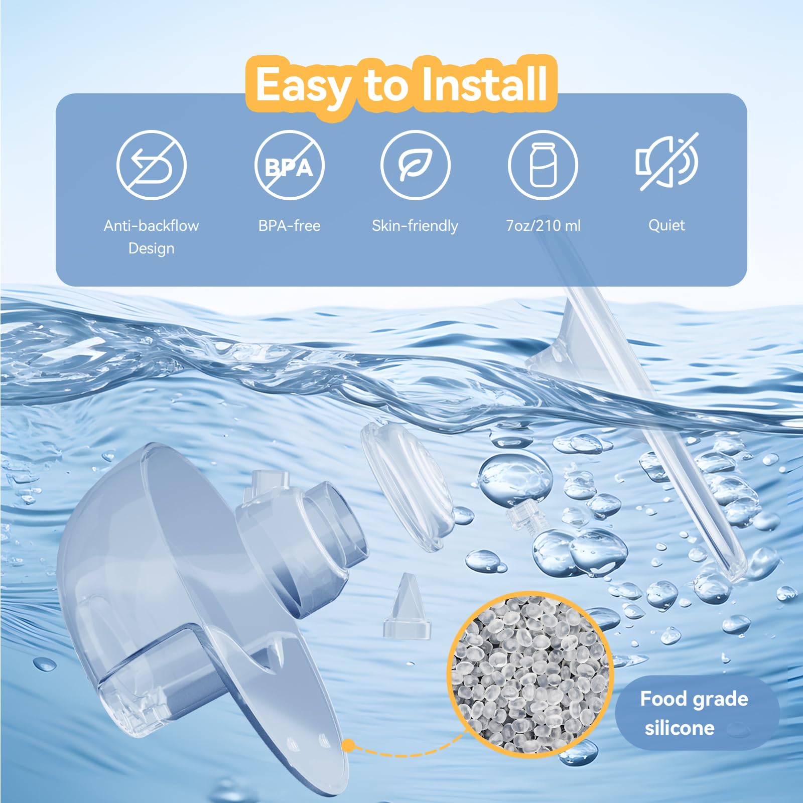 Breast Pump Hands Free Mobile Style | M6, Wearable Breastfeeding Pump Ideal Rhythm for More Milk