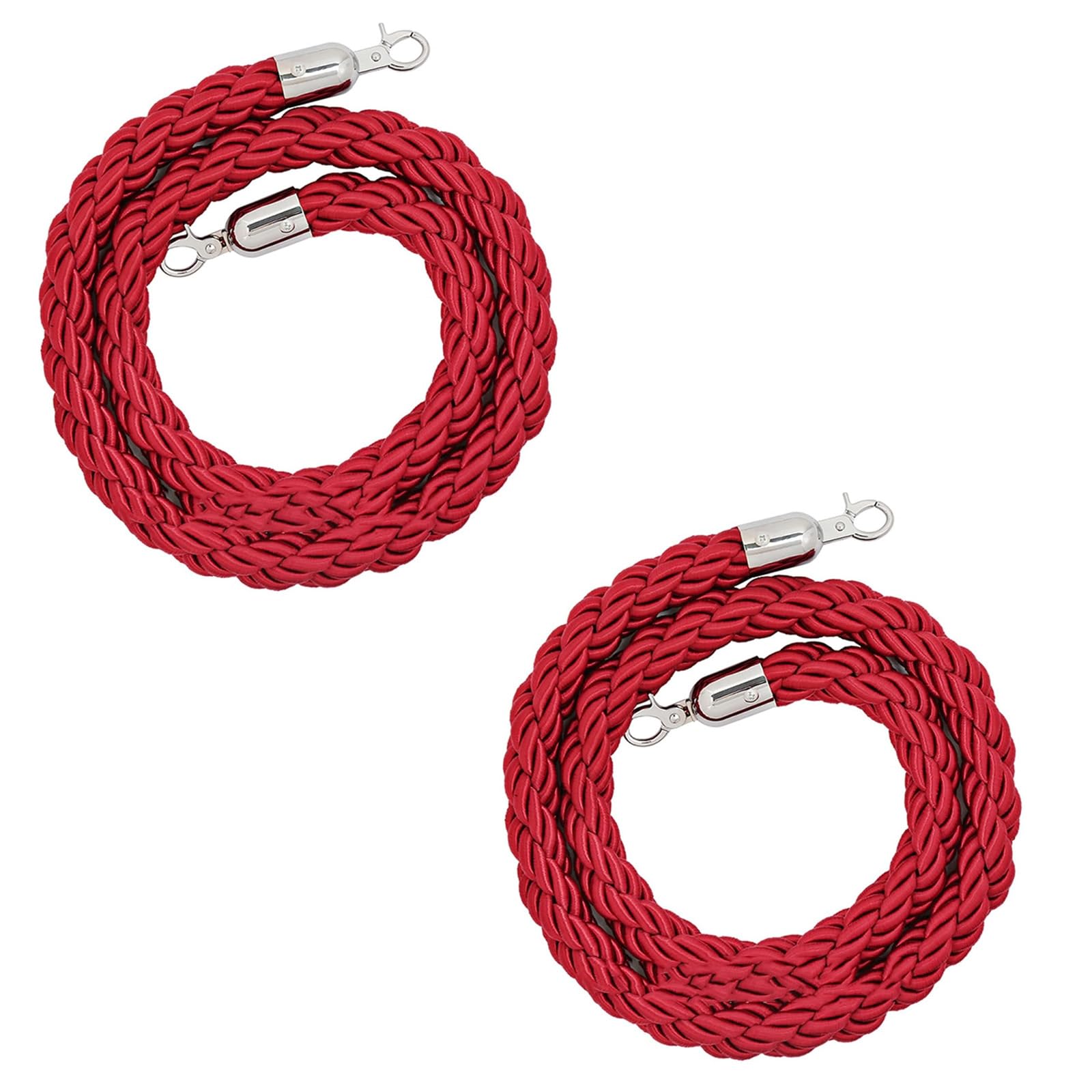 AUNANGLJSCS Rope barriers, Queue Barrier Rope, Ropes For Crowd Control,Stanchion Hemp Barriers Line For Posts Pole, 1/1.5/2/2.5/3M(Red,3M)