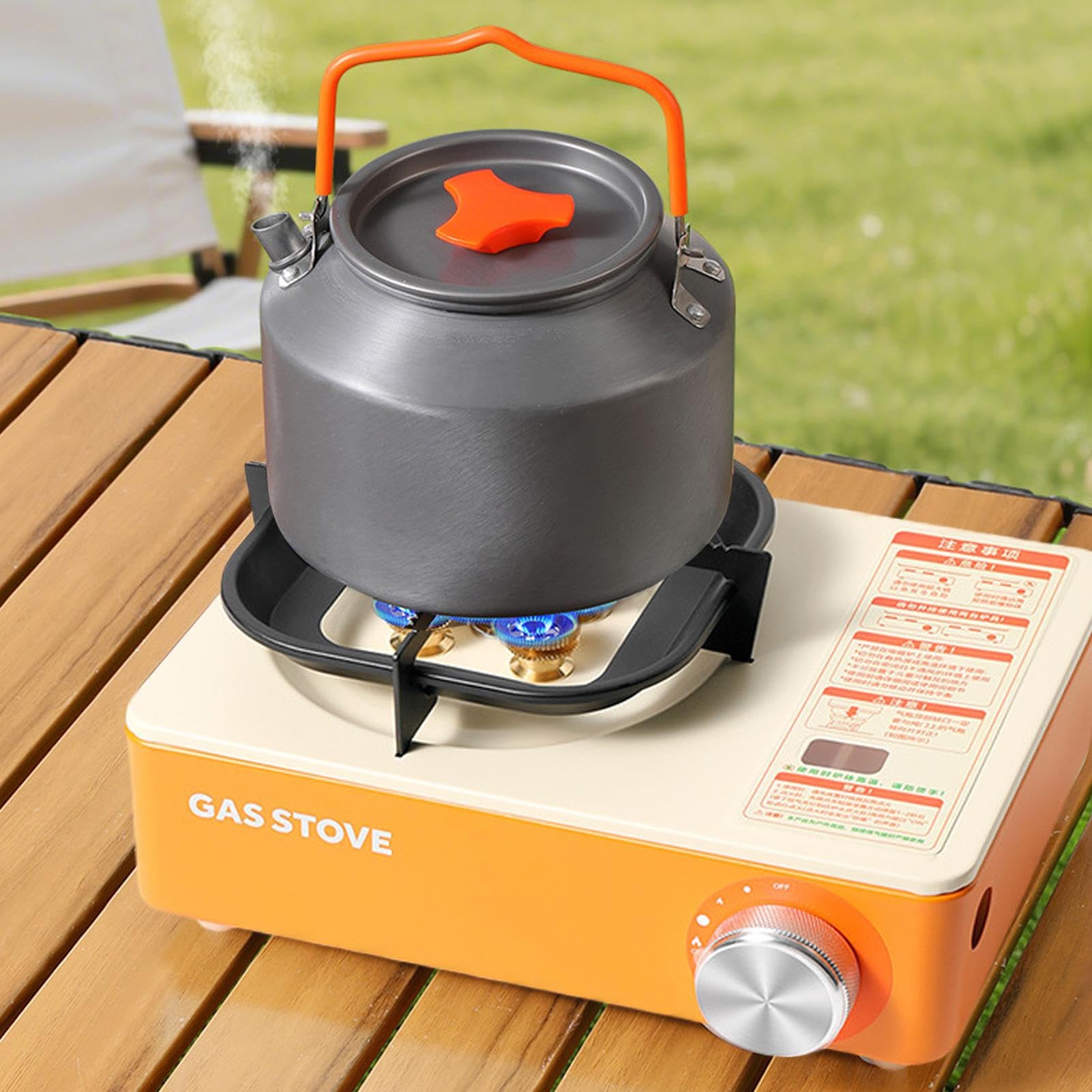 Camp Stove – Hornillo de camping con de transporte, 6000 W, potente y portátil, para montañismo, senderismo, viajes en , pícnic, expedición