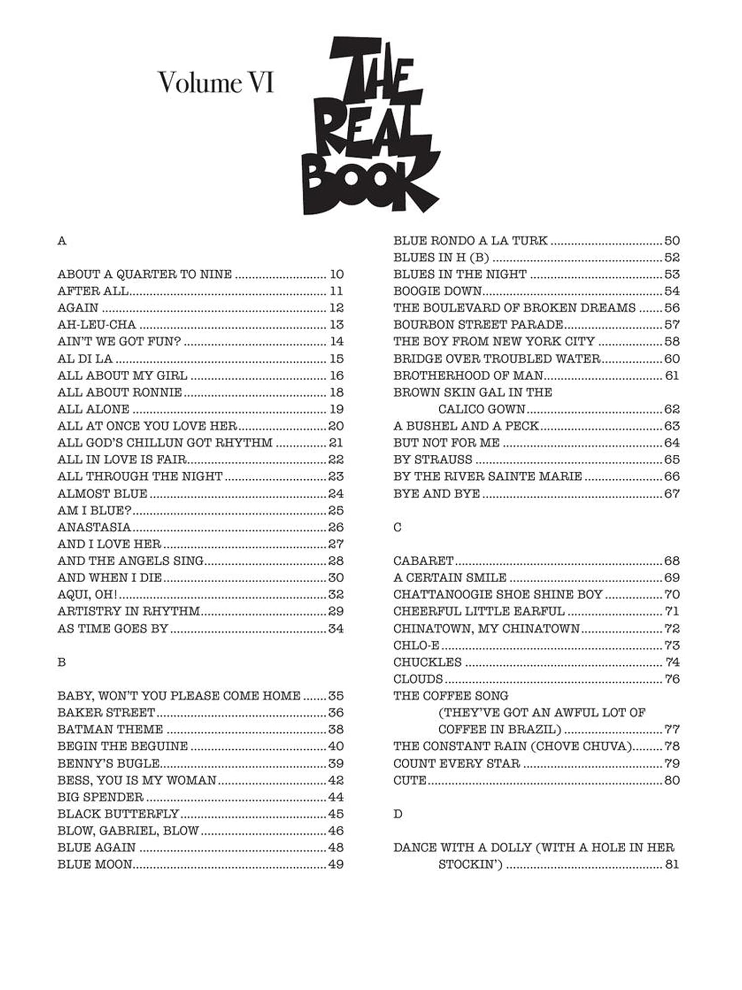 The Real Book: C Instruments (6)