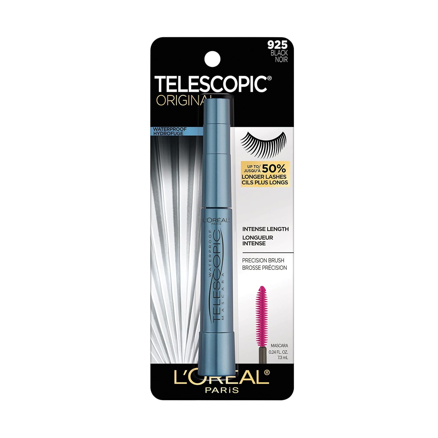 Makeup Telescopic Original Lengthening Mascara, Carbon Black, 0.27 Fl Oz (Pack of 1) & Makeup Telescopic Original Lengthening, Lash Separating Mascara with Dual Precision Brush