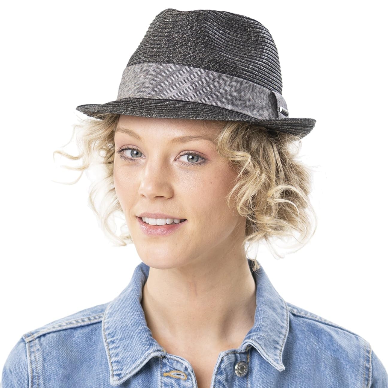 Stetson Reidton Toyo Trilby kapelusz słomkowy męski – melanżowy kapelusz z tasiemką garnitującą – kapelusz przeciwsłoneczny ze słomy Toyo – kapelusz męski – kapelusz letni na wiosnę/lato – kapelusz