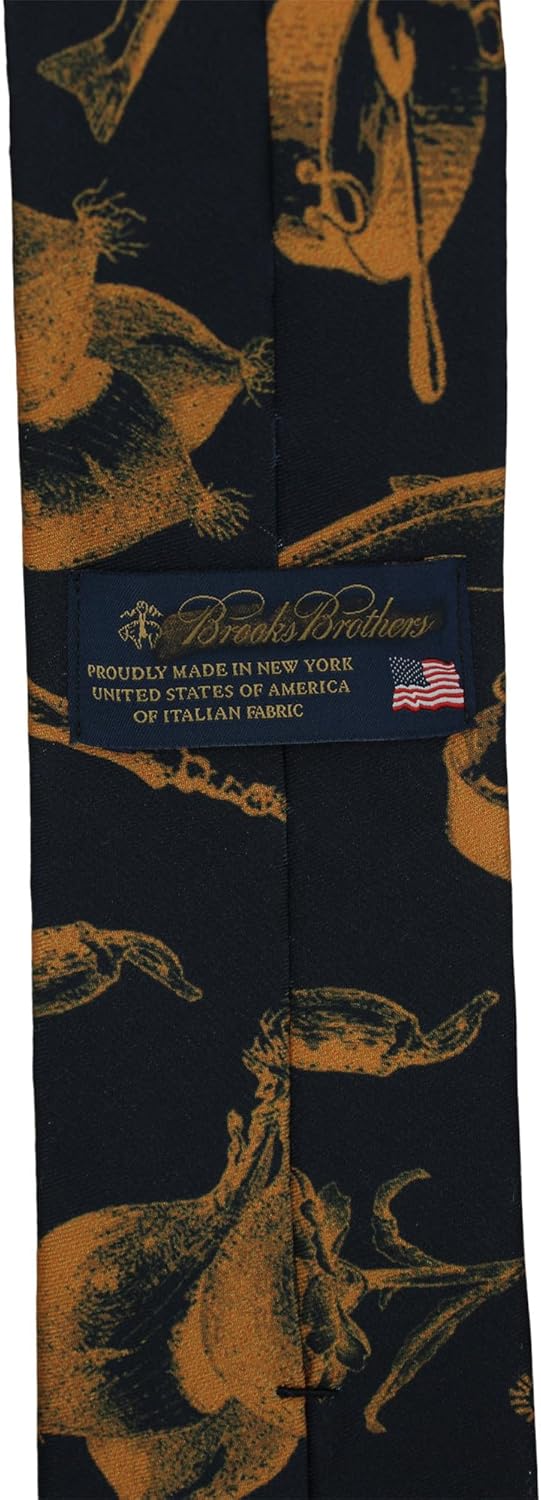 Brooks Brothers Men’s Slim Novelty Printed Silk Tie – 2 3/4" Width