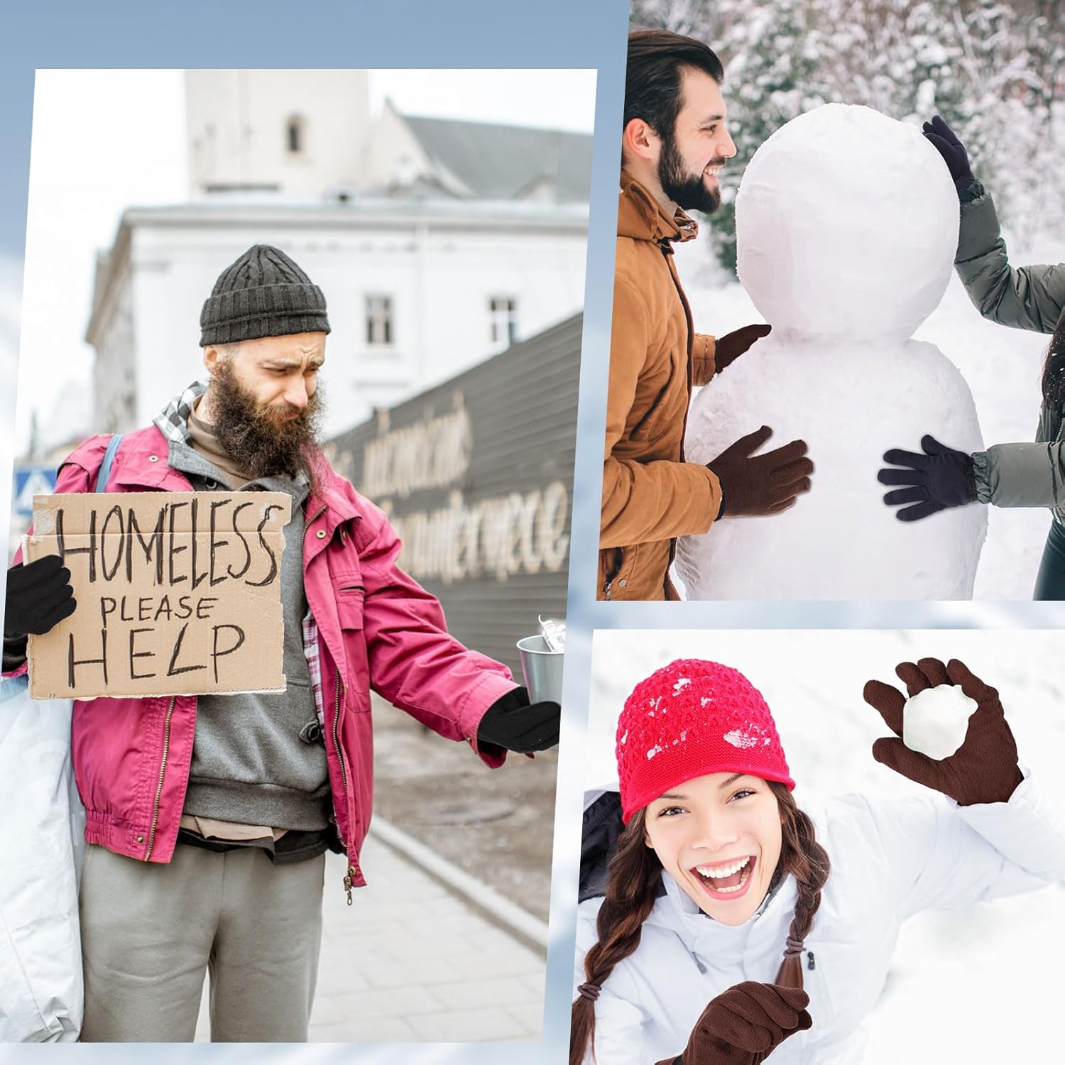 Coume 12 Pairs fleece winter gloves bulk Screen Cold Weather Thermal Warm Gloves with Black Adjustable Strap Warm for men adult Unisex Running Driving Skiing Hiking Cycling Outdoor Work - Image 6