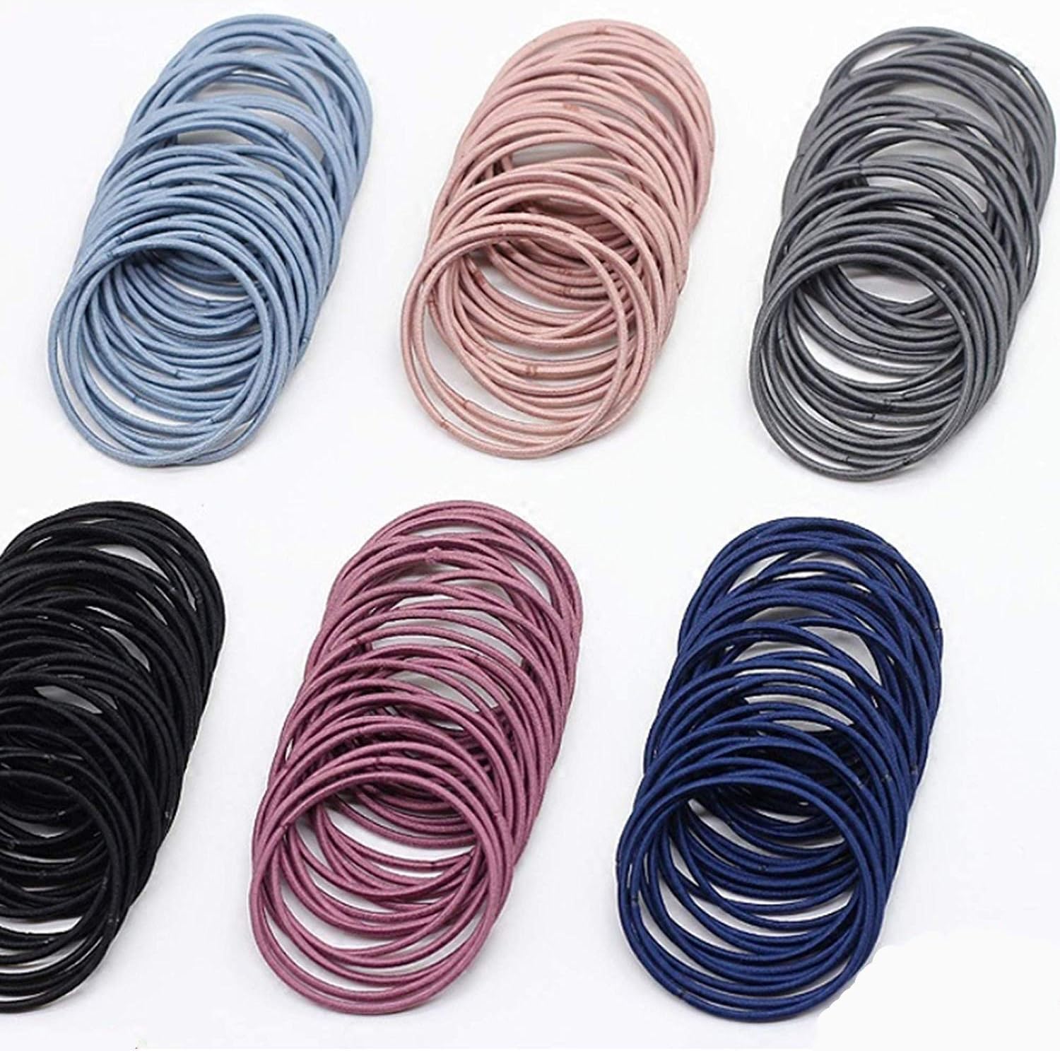 300 Pieces No Crease Girls Hair Ties No Crease Hair Bands Bulk Elastics Ponytail Holders Ties for Thick Heavy and Curly Hair