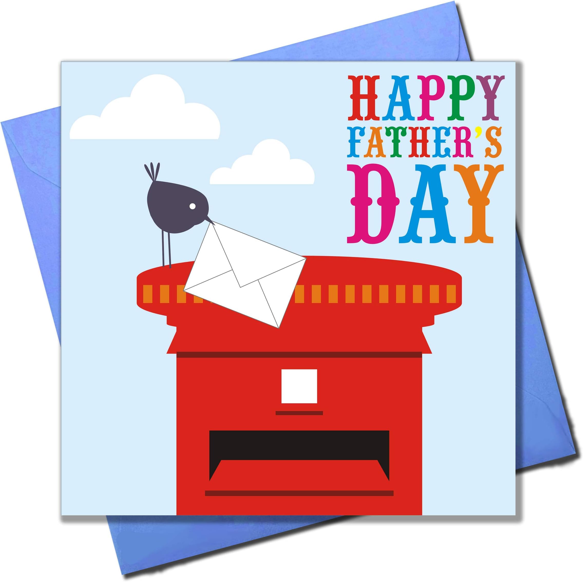 Claire Giles Hatful of Happy "Bird and Post Box" Father's Day Card