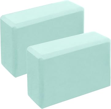 Leikefitness Yoga Blocks 2 Pack,Lightweight-High Density Eva Foam Soft Non-Slip for Yoga, Pilates, Meditation 9"6"3"