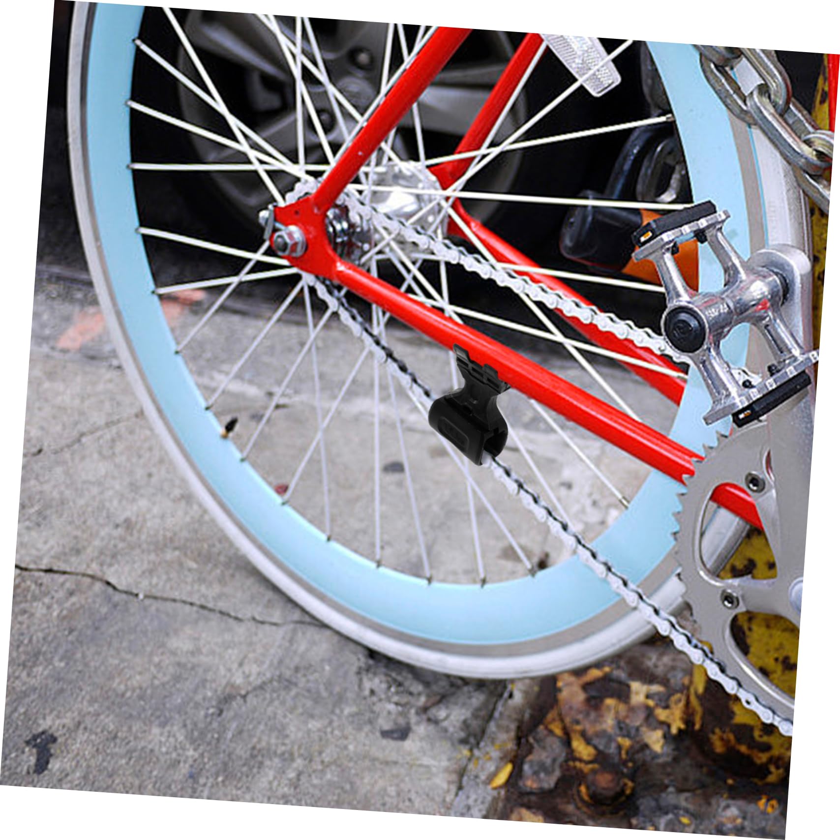 ibasenice Tensor De Cadena Guía De Cadena Protector De Cadena De Montaña para Exteriores Tensor De Cadena para Bicicletas Plástico Negro