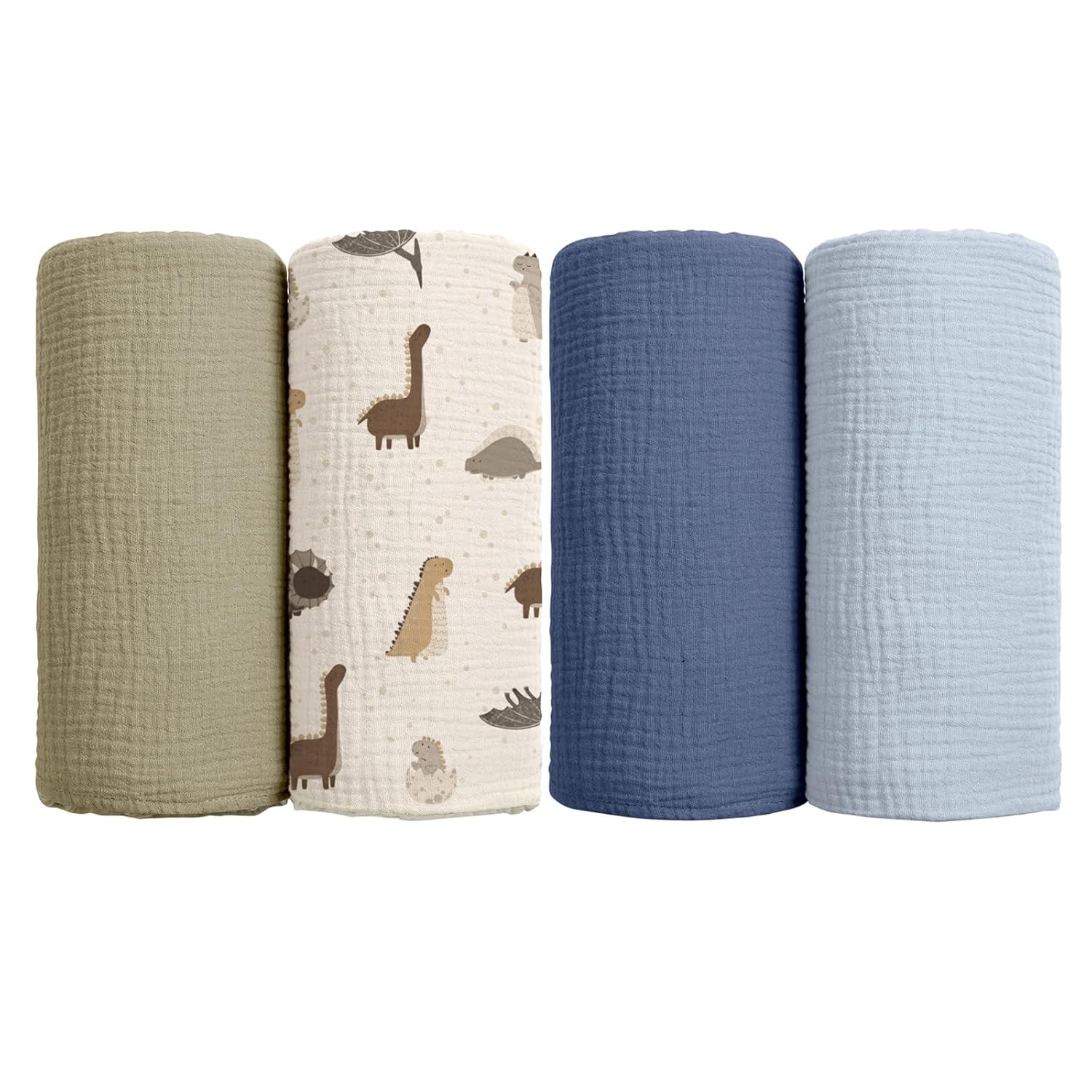 lulumoon Muslin Swaddle Blanket + Muslin Swaddle Blanket Dinosaur Print