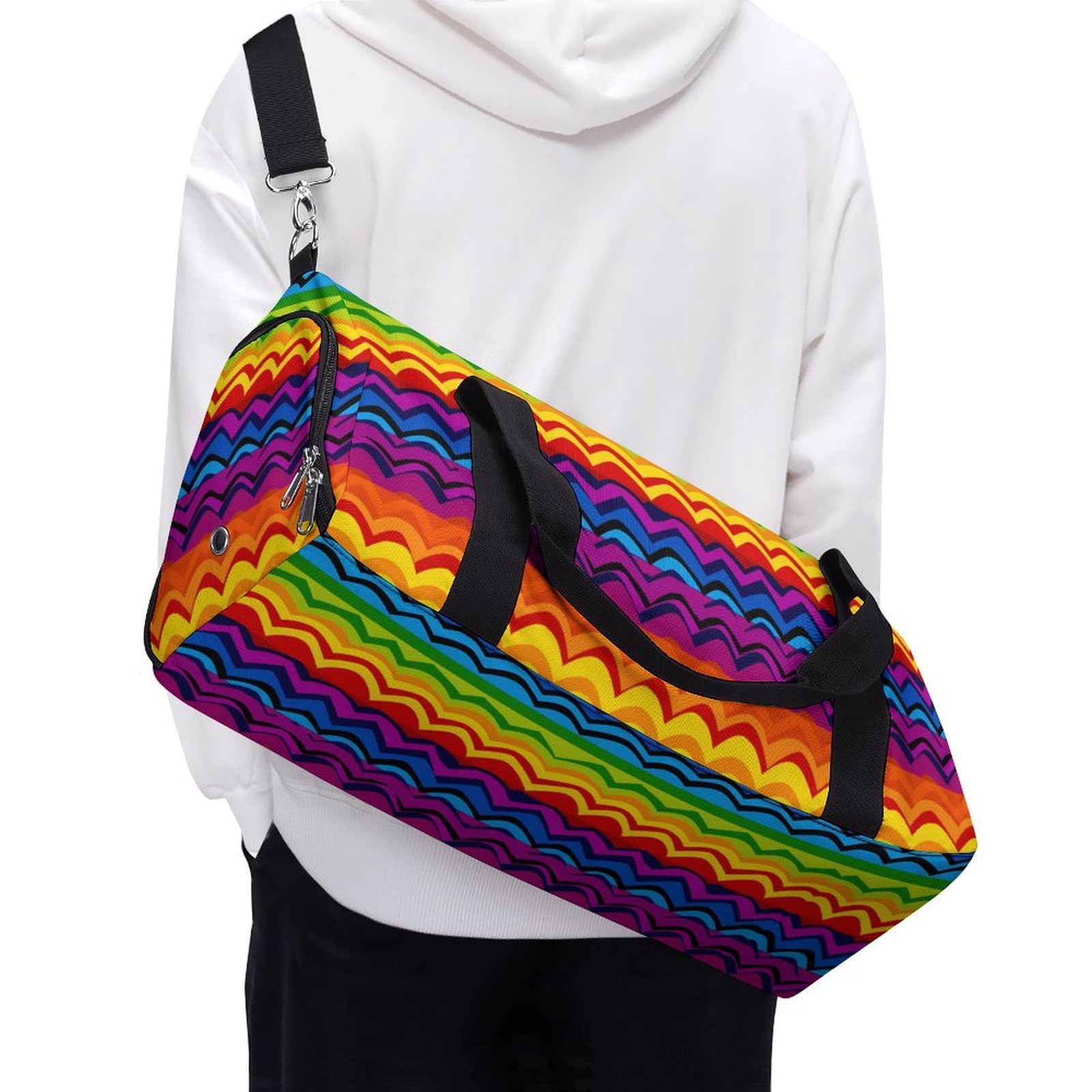 Turnbeutel Gay Pride Regenbogen Muster Turnbeutel für Damen Herren Rucksack Turnbeutel mit Schuhfach Wiederverwendbar Turnbeutel Mini Turnbeutel Gay Pride Regenbogen Muster One Size, Gay Pride