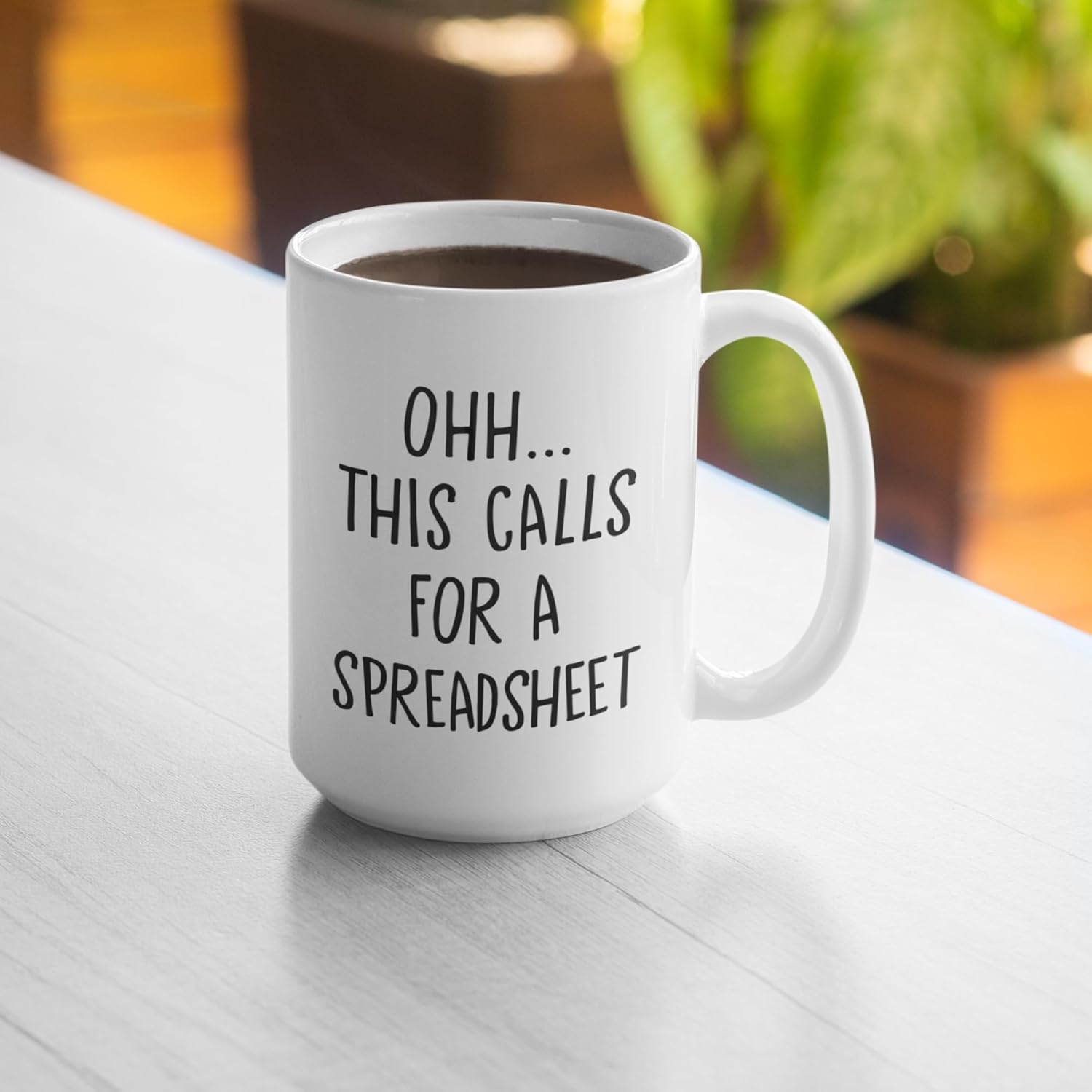 Oh This Calls For A Spreadsheet Mug Excel Accountant Cup - Funny Work Mugs Office Spreadsheets Accountant Gifts - Boss Gifts for Women Finance Gift For Accountants Men White Mug 15oz - Image 3