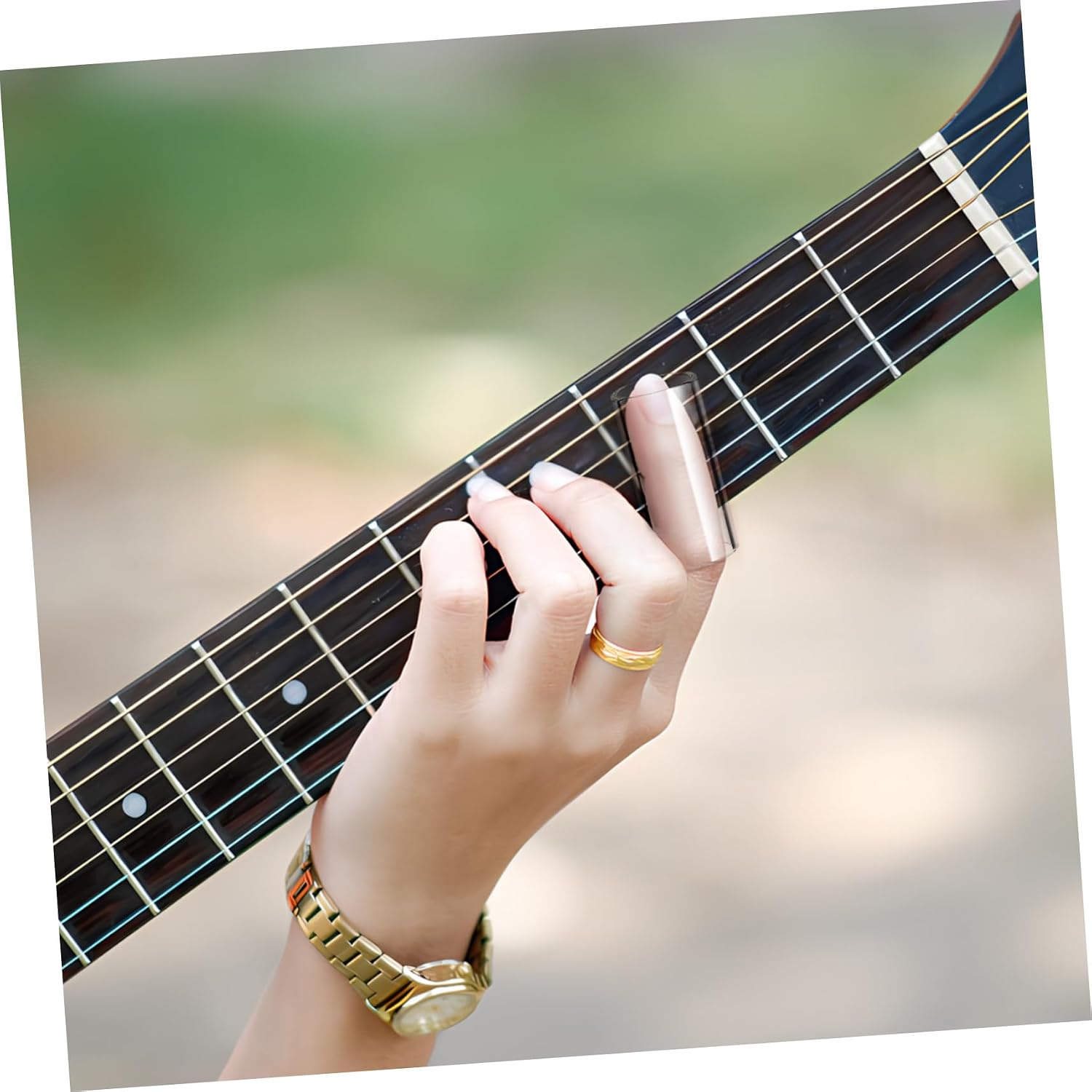 8Pcs Glass Guitar Slides Versatile Acoustic Guitar Accessories Multi Finger Covers for Effortless String Gliding for Various Playing Styles and Techniques