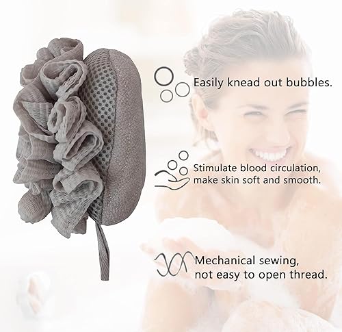 Miniatura 9 de Esponja de baño Esponja de ducha,Esponja de esponja exfoliante de baño Esponja de baño exfoliante,Pelota de esponja suave del cuerpo de la red,Puf