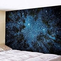 Vista 4 de Llamazing - Tapiz de bosque mágico, decoración para el hogar, sala de estar, dormitorio, para usar como cortina