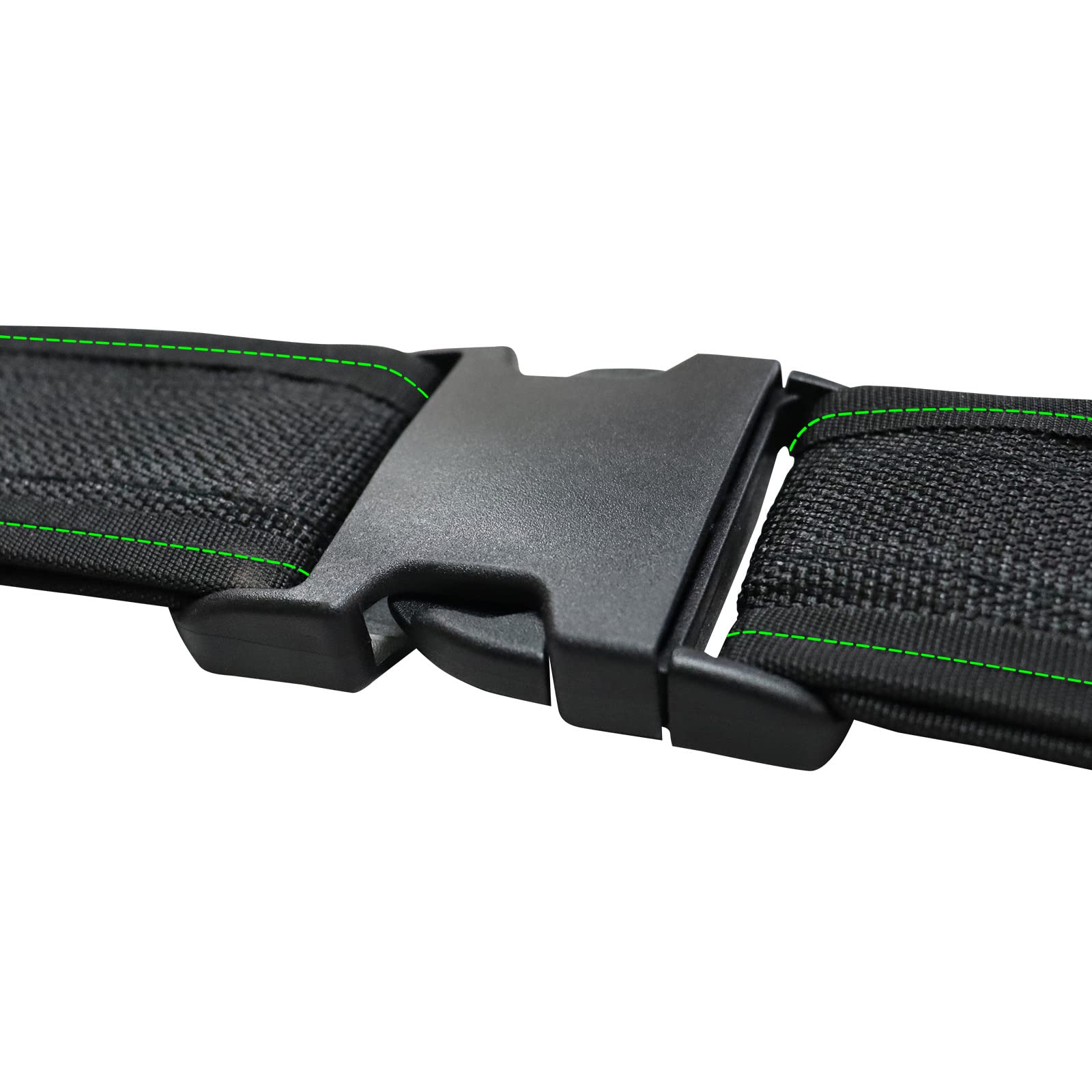 RE-GEN Heavy Duty Belt Nylon Tactical Walking Outdoor Hiking Military Waist Belt, Black/Fluo Detailing - Image 2
