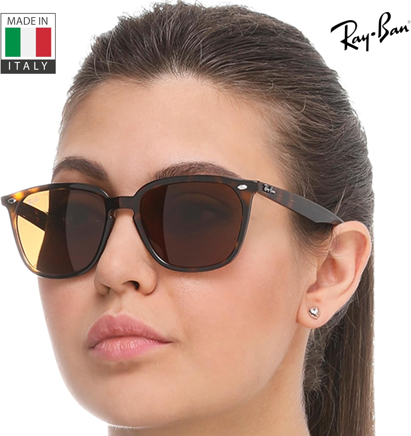Ray-Ban RB4362 Square Shaped Sunglasses for Men & Women with Official RAYBAN Eyewear Kit