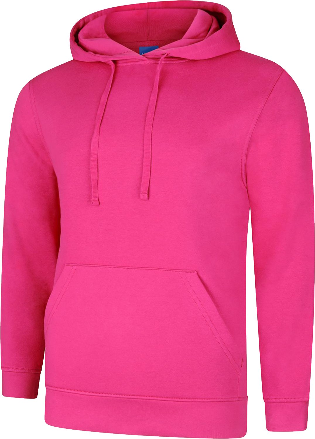 Shoppersbay Men's Hot Pink Uneek Uc509 Deluxe Hooded Sweatshirt 3XL