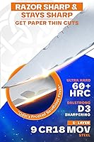 Vista 2 de Dalstrong Cuchillo de filete – 6.5 pulgadas – Serie Valhalla – 9CR18MOV HC Steel – Cuchillo de cocina para regalo de resina celestial y mango