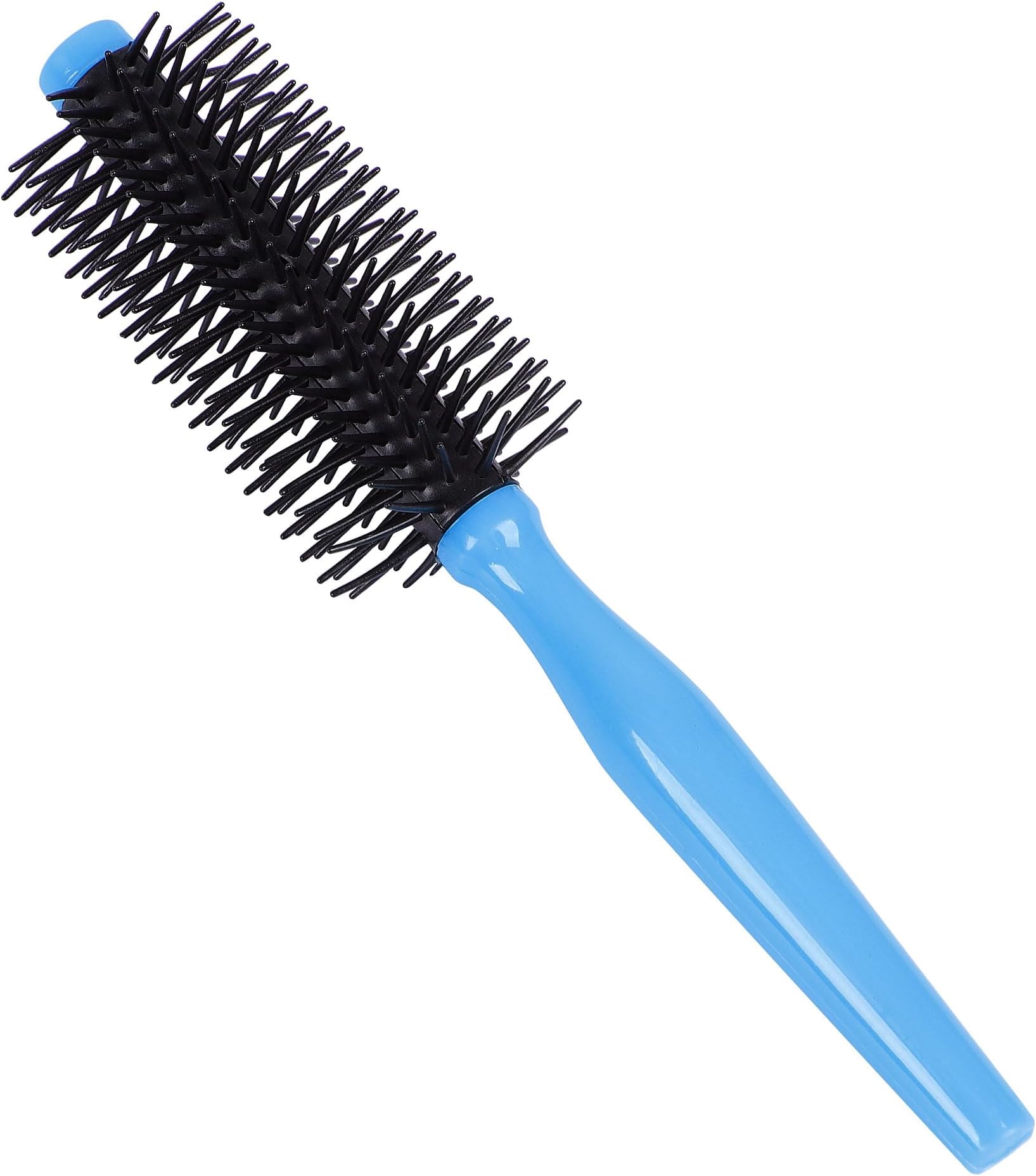 sourcingmap Hairstyle Curly Hair Brush, Professional Wet Styling Dryers Hairbrush for Salon Home, Plastic Handle Roll Round Comb Detangling Teezer Bristles for Men and Women, 1 Pack