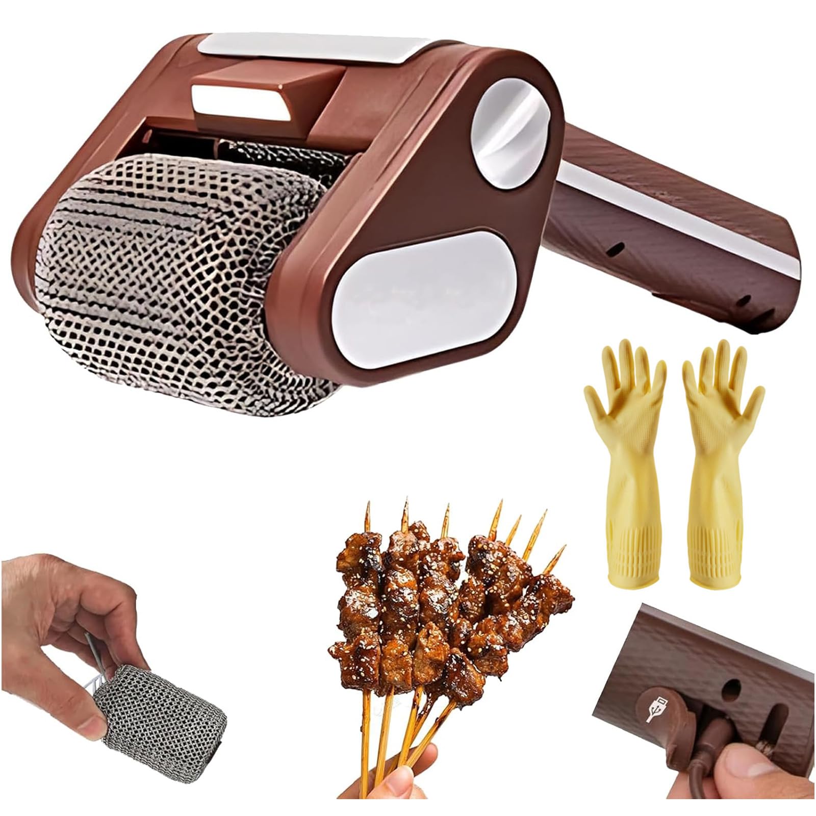 Grill électrique propre sans effort pour vos soirées barbecue entre amis grâce aux LED