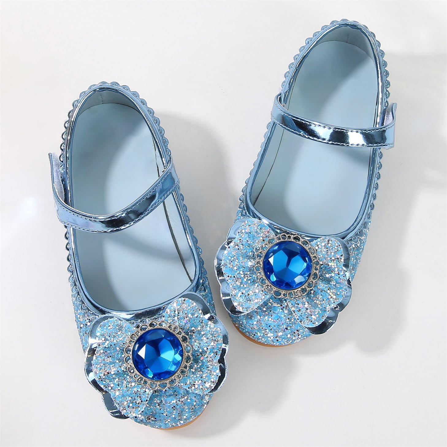 FStory&Winyee Mädchen Prinzessin Schuhe Kinder Sandalen Partei Glitzer Kristall Schuhe Mädchen Kostüm Zubehör Karneval Verkleidung Party Aufführung Fasching Tanzball