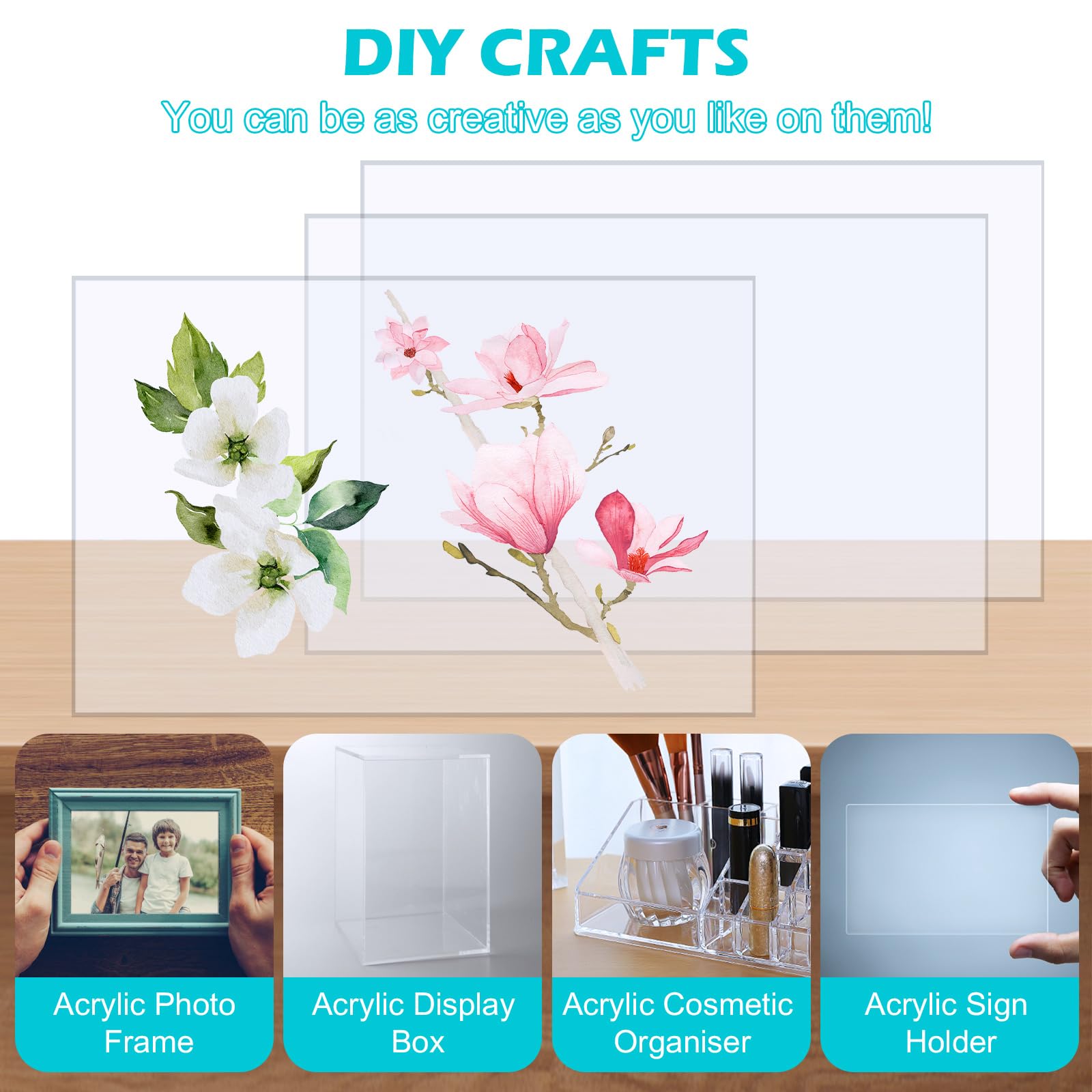 SWAWIS Acrylplatten 10er Set - 2mm Stärke 18x13cm Für DIY Projekte & Basteln