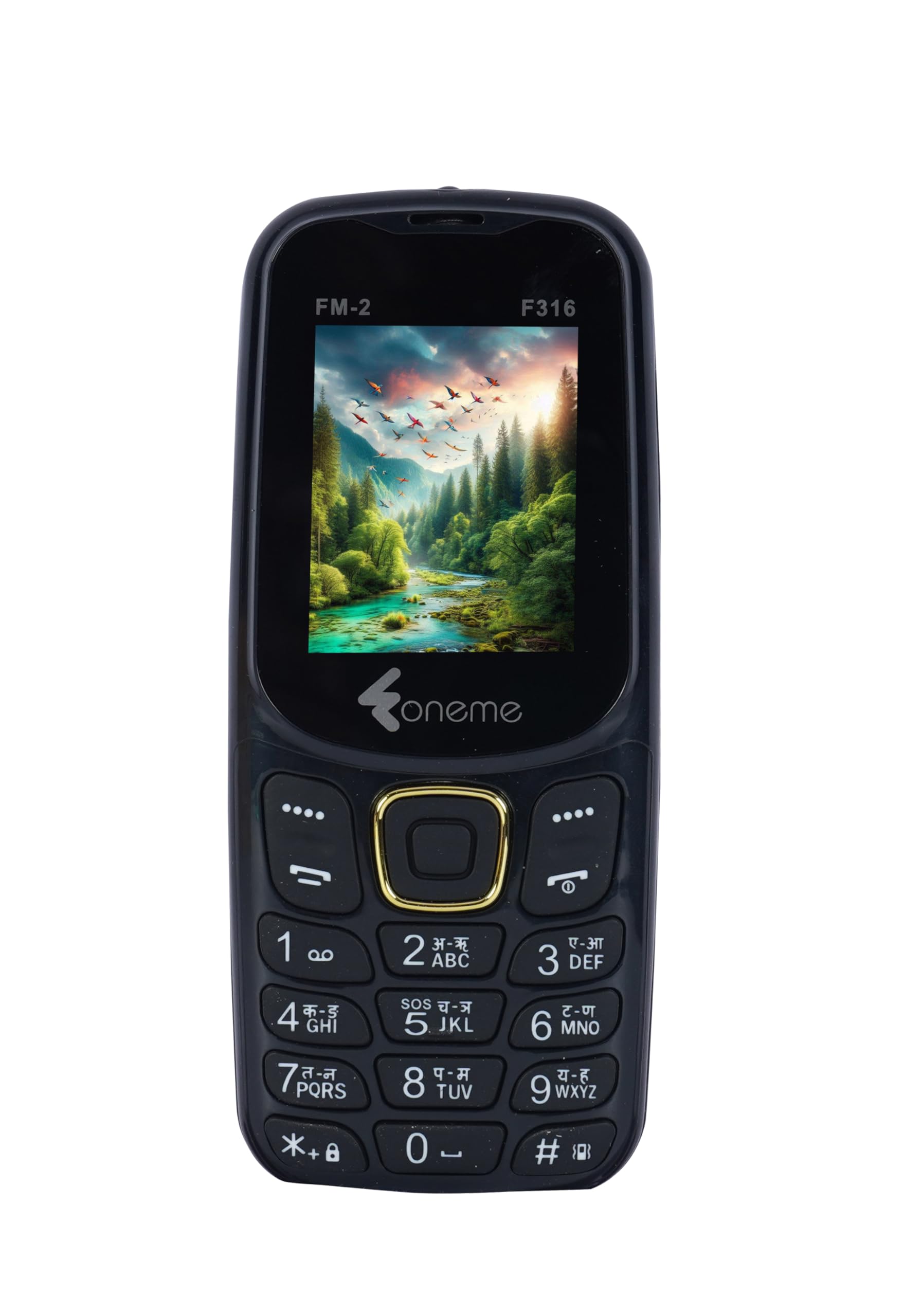 Foneme F316 Dual Sim |Keypad Mobile| with 1.8" Display | Voice Changer | Auto Call Recording | Long Lasting Battery | Wireless FM | Digital Camera | Feature Phone | Torch | Black
