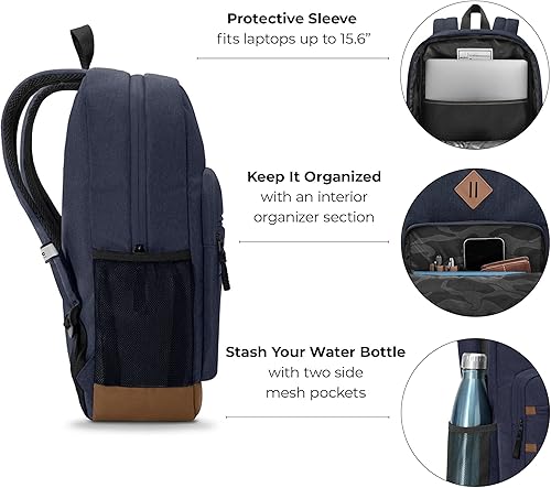 Miniatura 3 de Solo New York Mochila lavable a máquina ReFresh, Azul, Mochila lavable a máquina Refresh