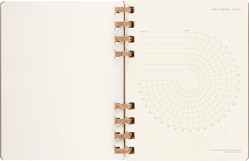 Miniatura 9 de Moleskine Agenda académica en espiral 2024, 12M, extragrande, almendra triturada, tapa dura (7.5 x 10)