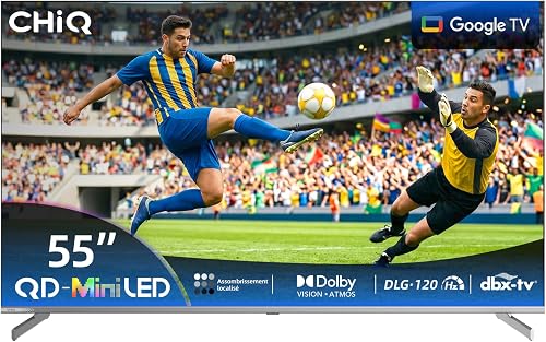 CHiQ TV Connectée 55 Pouces 4K Mini QLED Google TV (M55QN9G)