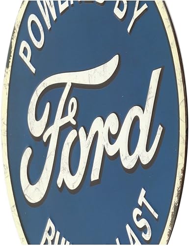 Miniatura 4 de Open Road Brands Letrero de metal redondo en relieve de Ford Built to Last