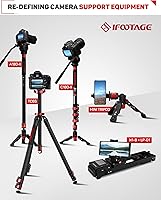 Vista 7 de IFOOTAGE 71 "fibra de carbono cámara monopod profesional telescópica video monopods base trípode compatibilidad cámaras réflex cámaras videocámaras