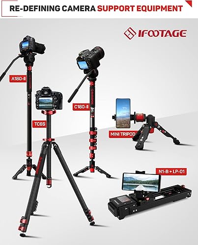 Miniatura 6 de IFOOTAGE Cabezal de trípode de video Cabezal de arrastre fluido para cámaras DSLR, videocámara, monopie y trípodes, Komodo K5
