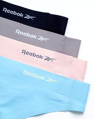 Miniatura 3 de Reebok Womens Thong Underwear - 4 Pack or 8 Pack Breathable Stretch Performance Sexy Seamless Thong Panties for Women (S-XL)