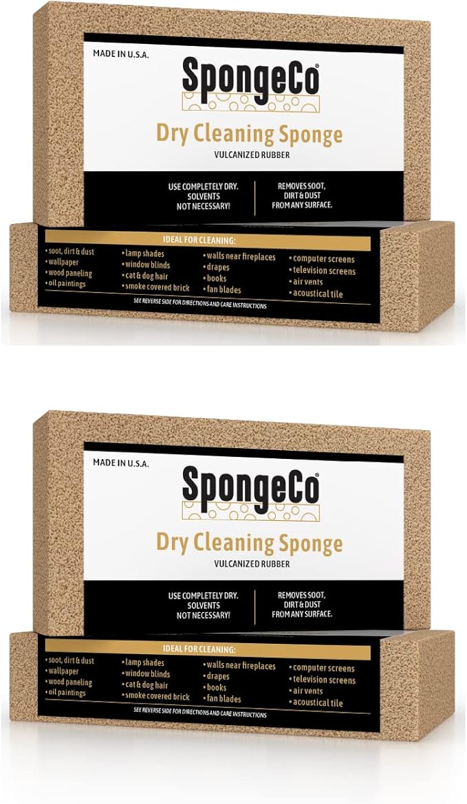 SpongeCo Dry Cleaning Soot Eraser Sponge Pet Hair, Smoke, Soot, Dust and Dirt