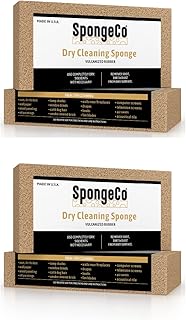Dry Cleaning Soot Eraser Sponge - Pet Hair, Smoke, Soot, Dust and Dirt Remover - 3x6 Double, One Unit (2 Pack Single)