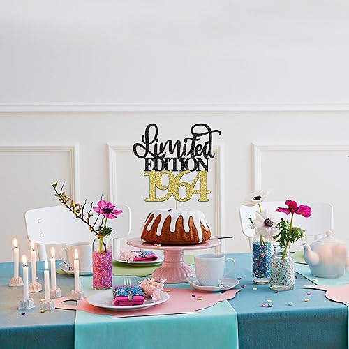 Miniatura 4 de Decoración para tartas de edición limitada de 1964, decoración para tartas de feliz 60 cumpleaños, hombres y mujeres animan a los 60 años y 60 años