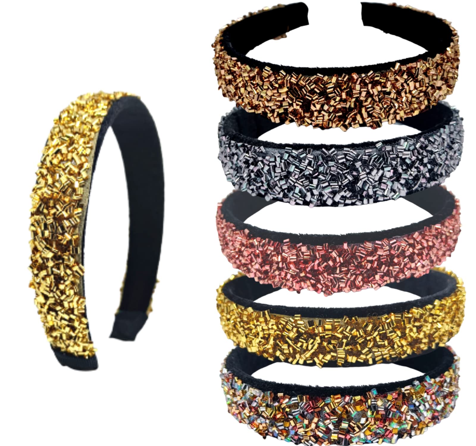 Quarya Hairband Headband for Girls Sequins Colourful Shiny Sparkle Hair Bands for Girls Women Kids Teens Hair Accessories (1 pc) (B0BRJB4Z4S) Amazon Price History, Amazon Price Tracker