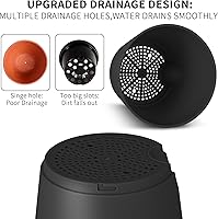 Vista 58 de GARDIFE 10/9/8 inch Plant pots, planters for Indoor Plants, self Watering Plant Pot, Flower pots, Black