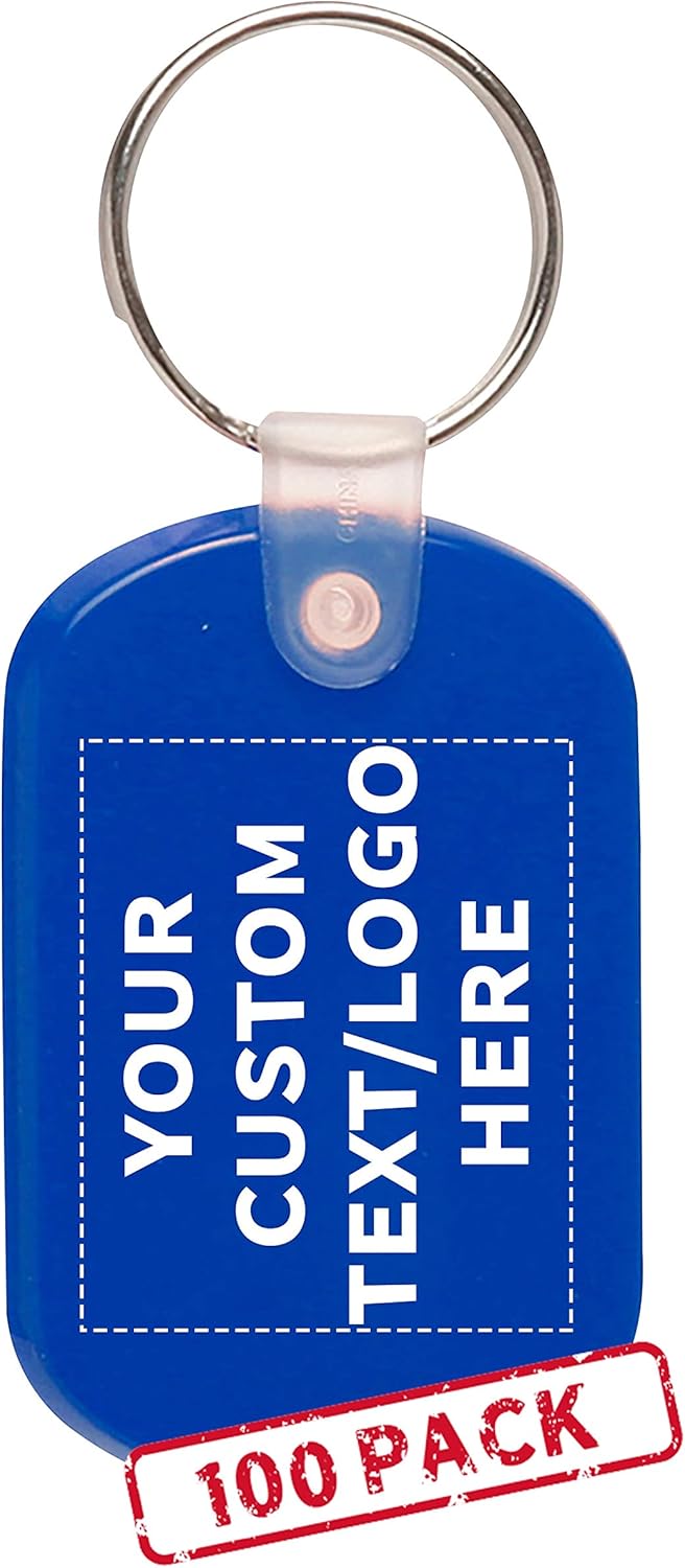 DISCOUNT PROMOS 100-pack customizable keychains