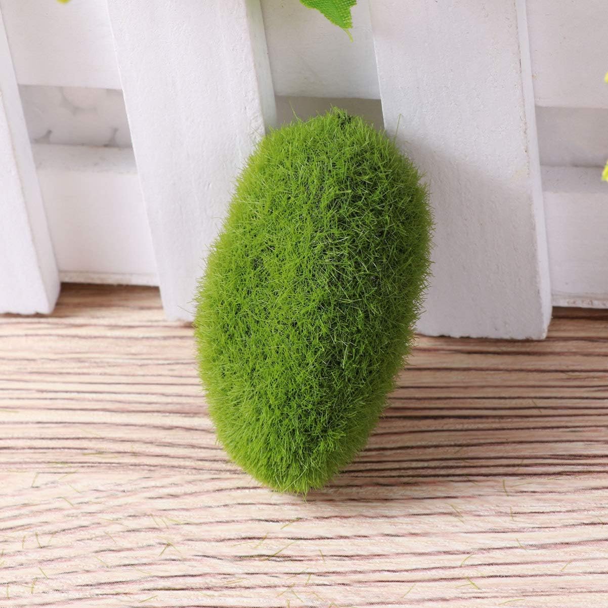 HOMSFOU Moss Rocks Flocked Stone Balls Decorative Moss for Plants Potted Plants for Indoor Outdoor Use Xs